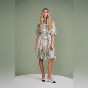 Bohemian Floral Blouse - Green and Orange